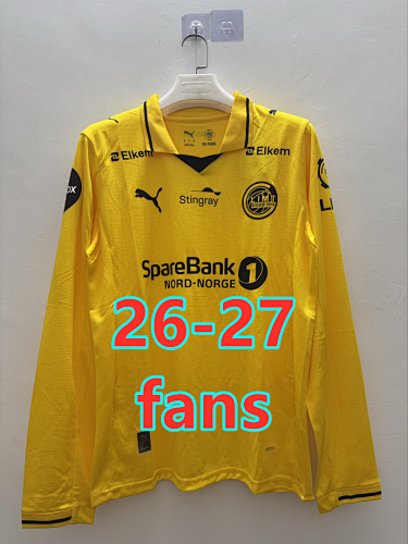 26-27 Bodø Glimt Home Fans Long Sleeve Jersey S-4XL
