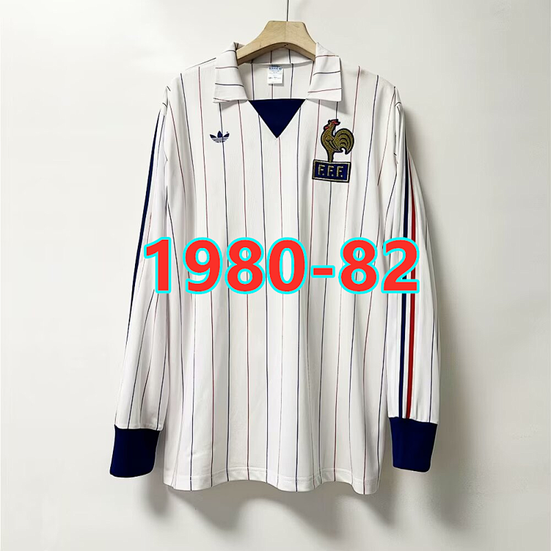 France Away Retro Long Sleeve Jersey S-2XL