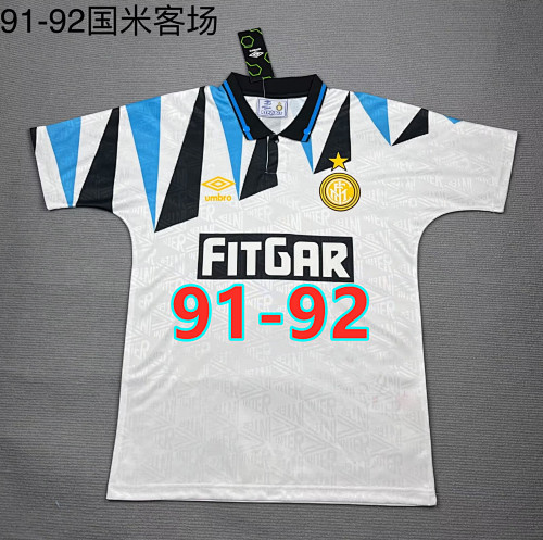 91-92 Inter Milan Away Retro Jersey S-2XL