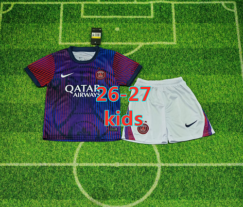 Balenciaga 26-27 Paris Psg Training Kids Jersey+shorts Kit 16 -28