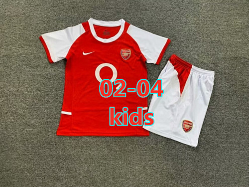 02-04 Arsenal Home Retro Kids Jersey+shorts Kit 16 -28