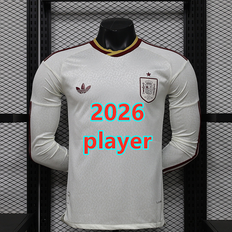Spain Away Player Long 16 Teams Jersey S-4XL 16