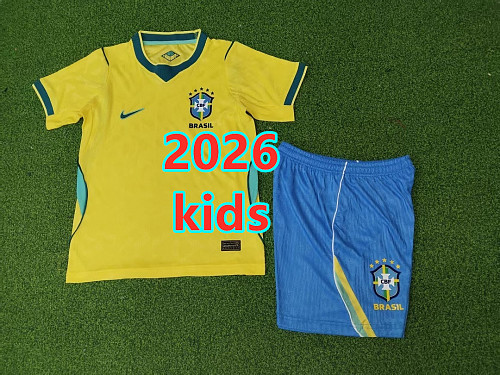 Brazil Kids Home Player Jersey+shorts 16 -28