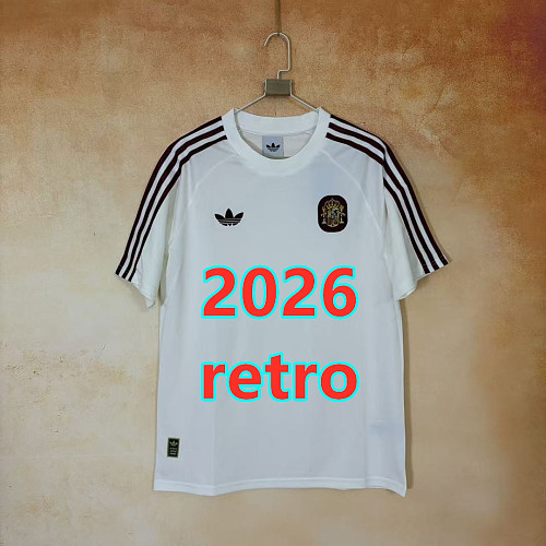 Spain Retro Fans Version Jersey S-4XL