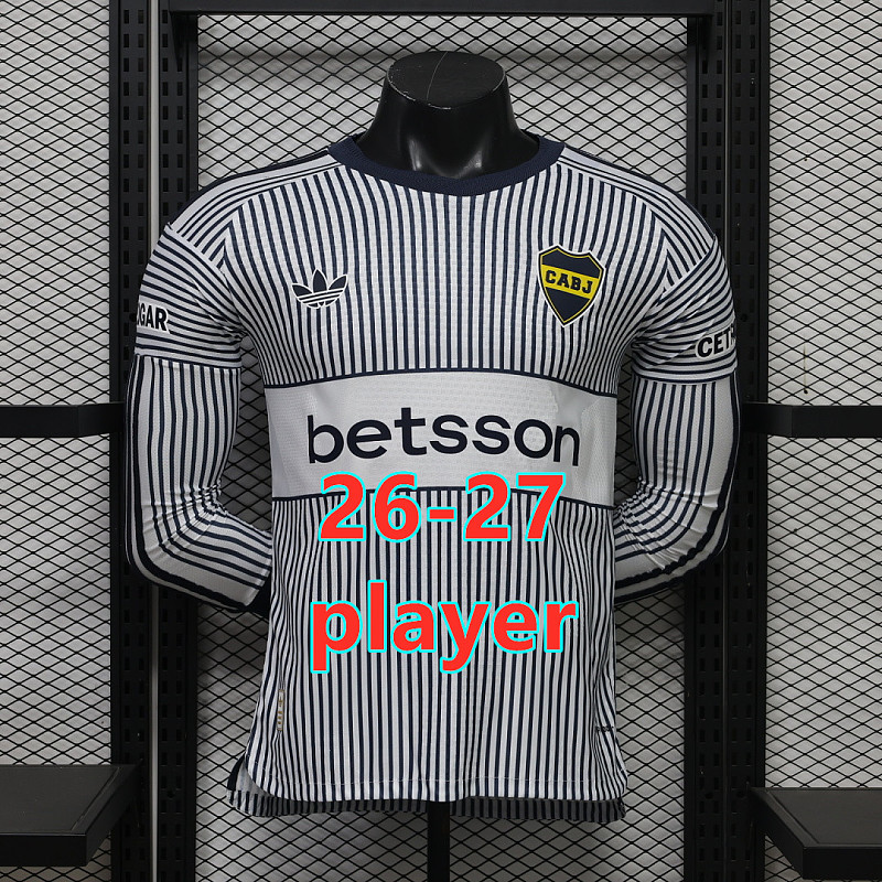 26-27 Boca Juniors Away Player Long Sleeve Jersey S-4XL