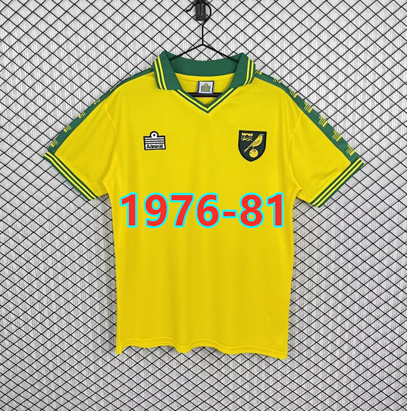 Norwich City Home Retro Fans Version Jersey S-2XL