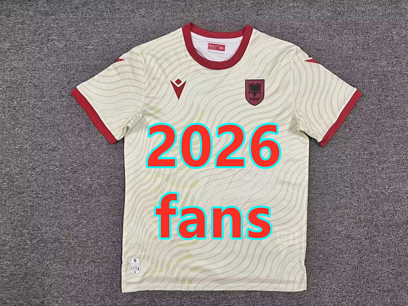 Republic Of Albania Away Fans Version Jersey S-4XL
