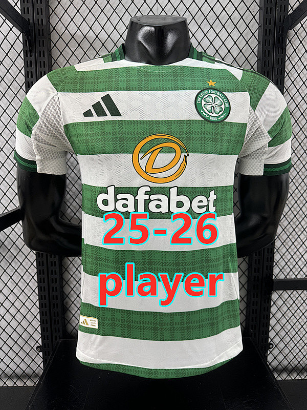 25-26 Celtic Home Player Version Jersey S-2XL