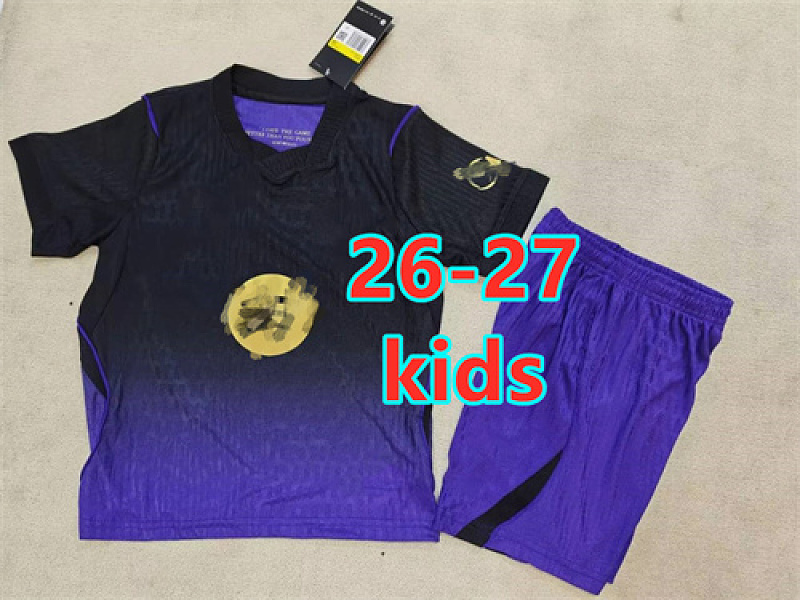 26-27 Barcelona Away Kids Player Jersey+shorts Kit 16 -28