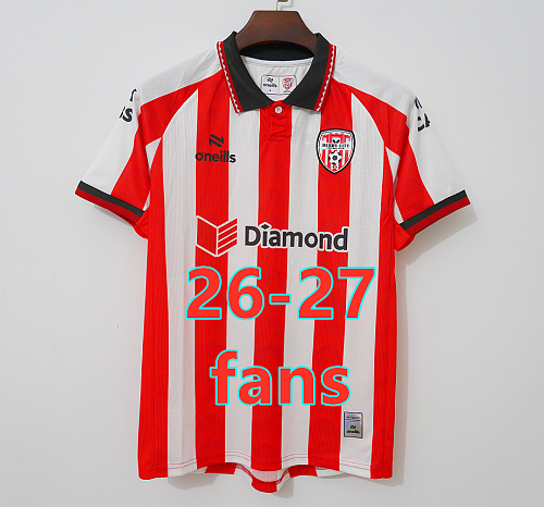 26-27 Derry City Home Fans Version Jersey S-2XL