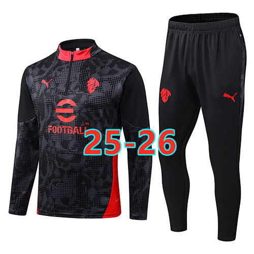 25-26 AC Milan Long Sleeve Tracksuit S-2XL AC
