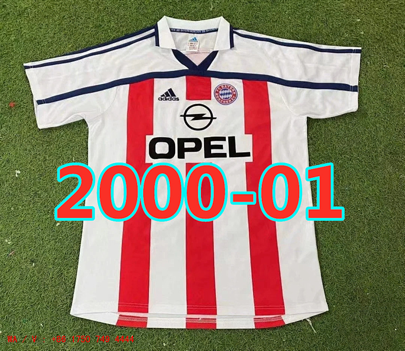 Bayern Retro TopThai Quality Away Jersey S-2XL