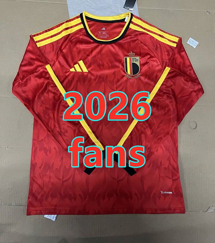 Belgium Home Fans Version Long Jersey S-4XL