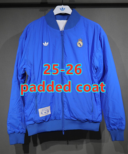 25-26 Real Madrid Reversible Player Version Padded Coat S-2XL