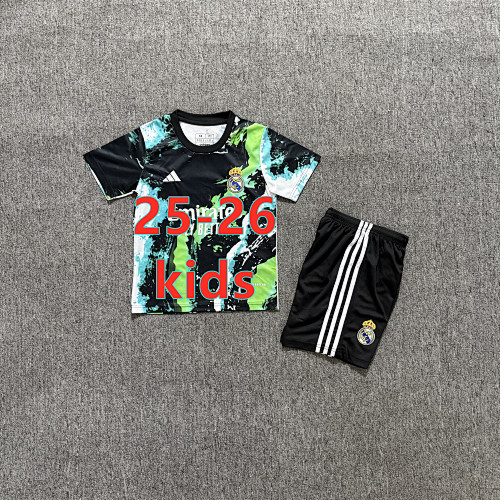 25-26 Real Madrid Training Kids Jersey+shorts Kit 16 -28