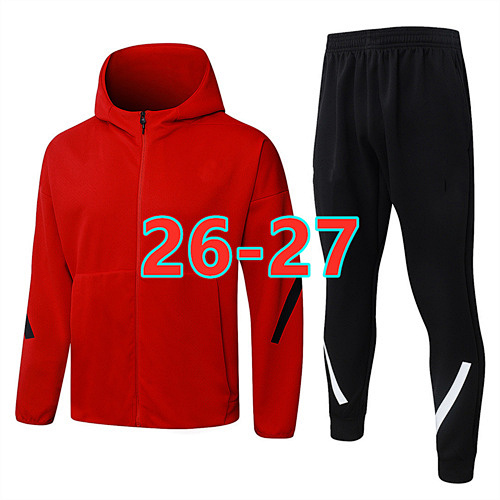 26-27 Manchester United Long Zipper Hoodie Jacket S-2XL