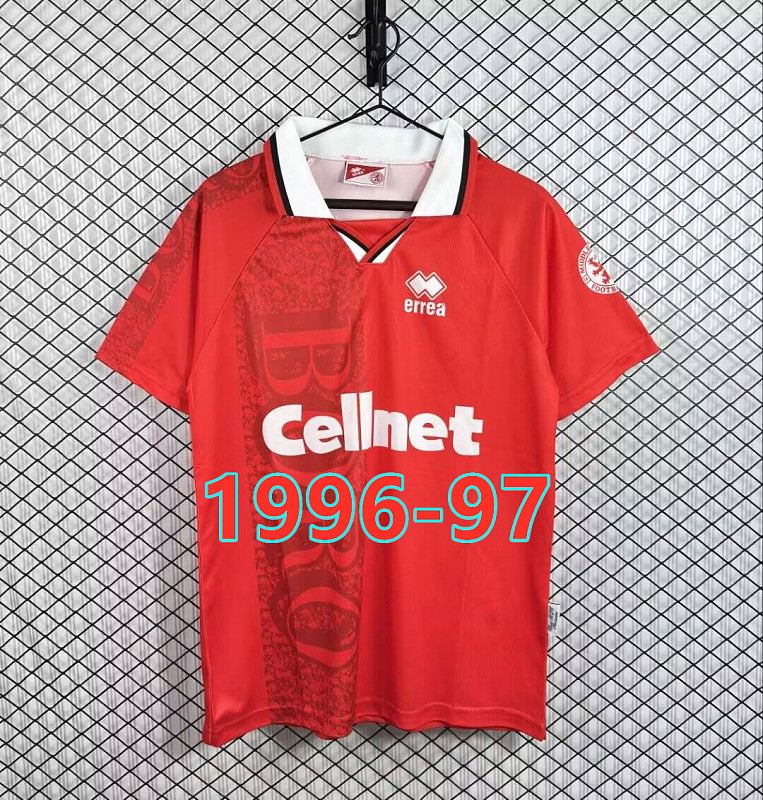 Middlesbrough Home Retro Fans Version Jersey S-4XL