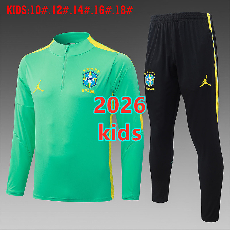 Brazil Kids Long Sleeve Tracksuit 10- 18