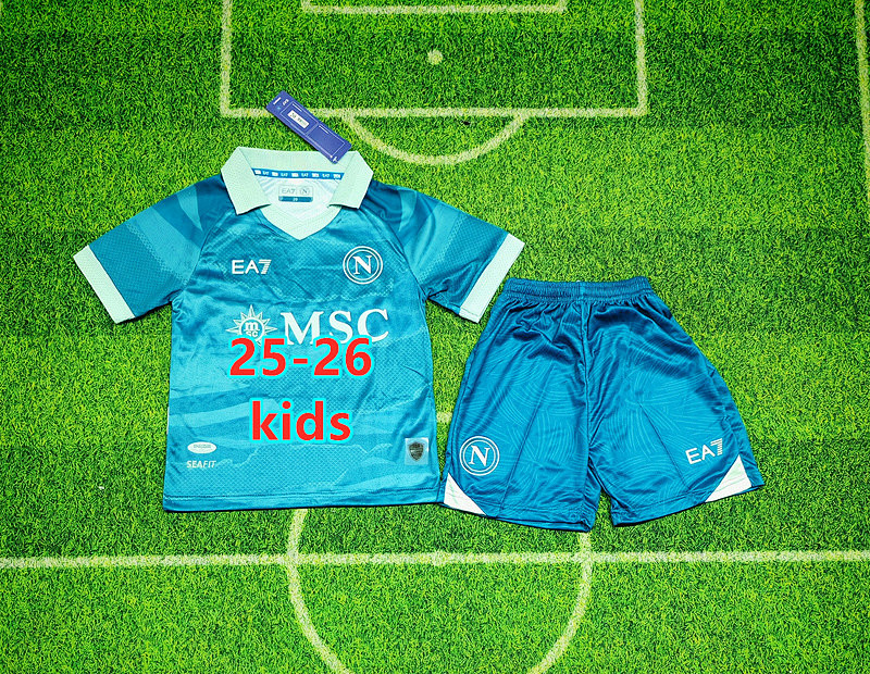 25-26 Napoli Special Kids Jersey+shorts Kit 16 -28