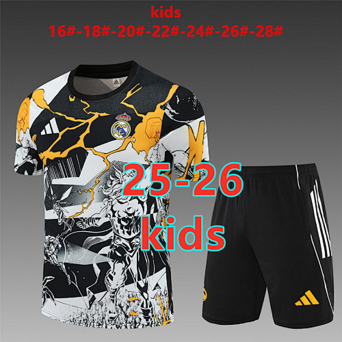 25-26 Real Madrid Kids Short Sleeve Tracksuit 16 -28
