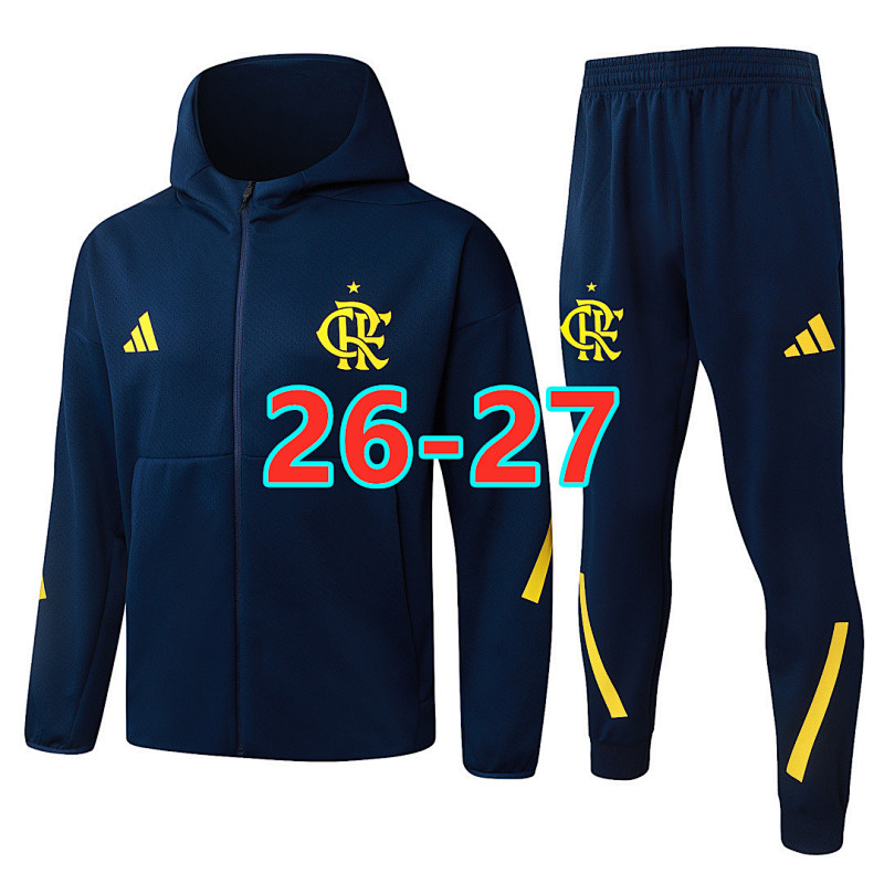 26-27 Flamengo Long Zipper Hoodie Jacket S-2XL