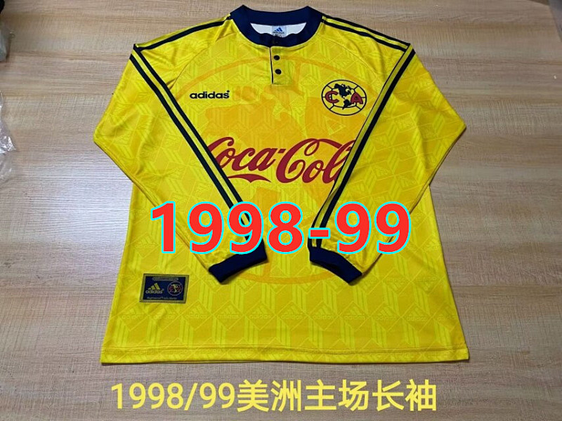 America Long Sleeve Home Retro Jersey S-2XL