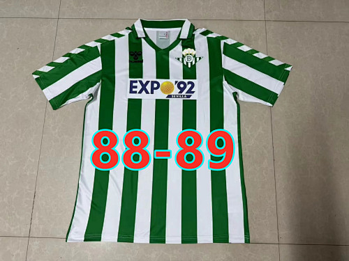 88-89 Real Betis Retro Home Jersey S-2XL