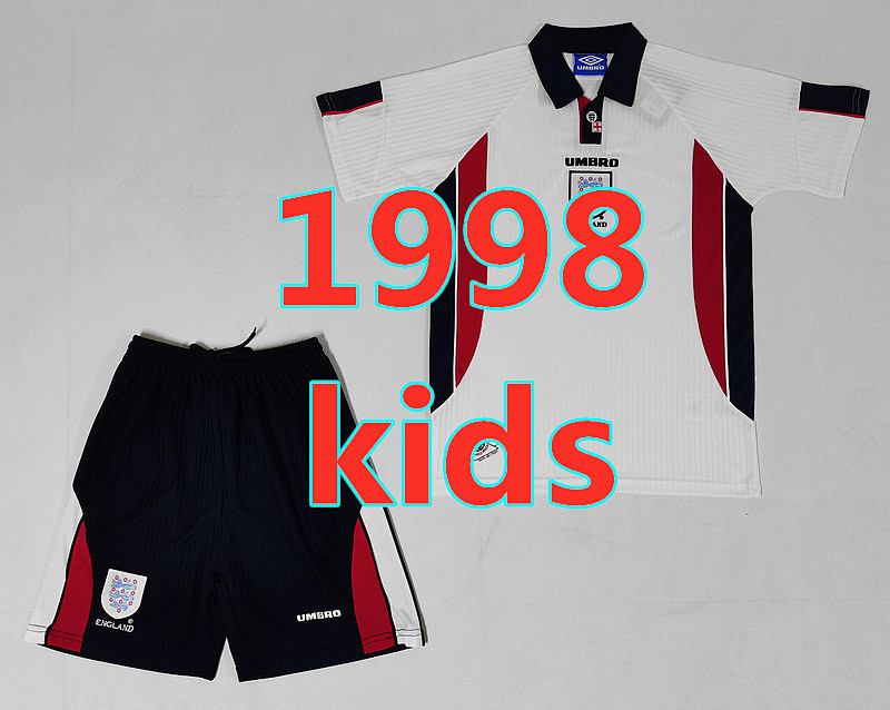 England Kids Retro Home Jersey 16 -28
