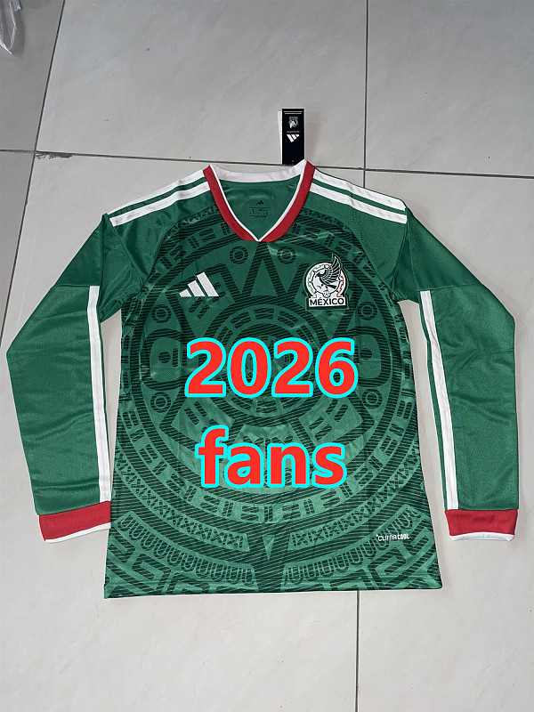Mexico Home Fans Long 16 Teams Jersey S-4XL 16