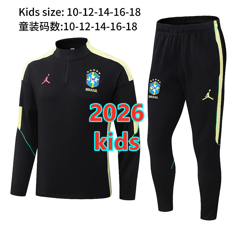 Brazil Kids Long Sleeve Tracksuit 10- 18 Logo