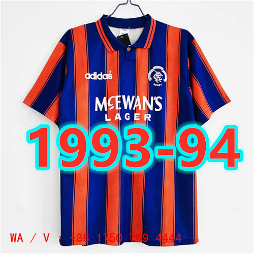 Rangers Retro TopThai Quality Away Jersey S-2XL