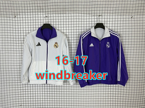 16-17 Real Madrid Retro Reversible Windbreaker S-3XL