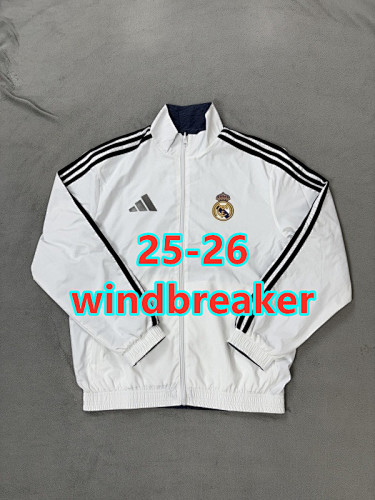 25-26 Real Madrid Reversible Windbreaker S-3XL