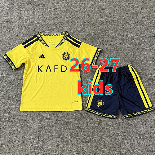 26-27 Al-Nassr Home Kids Jersey+shorts Kit 16 -28