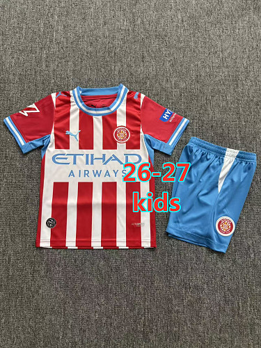 26-27 Girona Home Kids Jersey+shorts Kit 16 -28