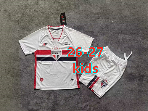 26-27 Sao Paulo Home Kids Jersey+shorts Kit 16 -28