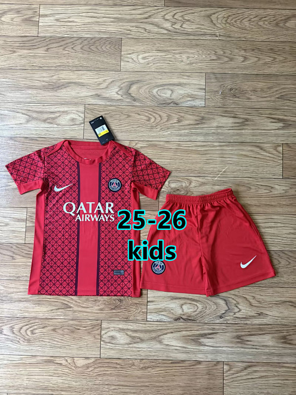 Balenciaga 25-26 Paris Psg Special Player Kids Jersey+shorts Kit 16 -28