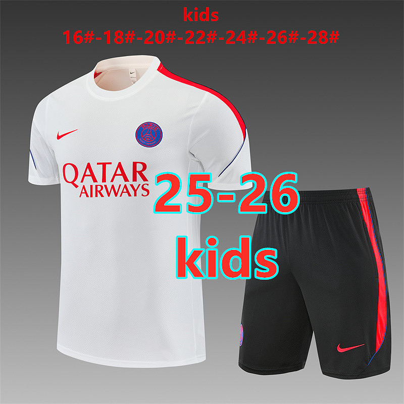 Balenciaga 25-26 Paris Psg Kids Short Sleeve Tracksuit 16 -28