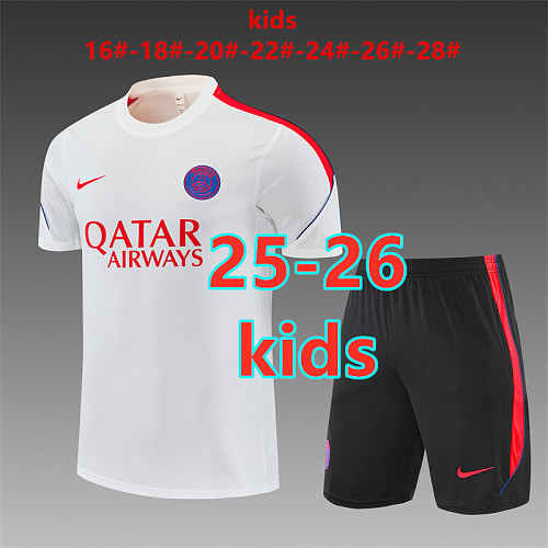 Balenciaga 25-26 Paris Psg Kids Short Sleeve Tracksuit 16 -28
