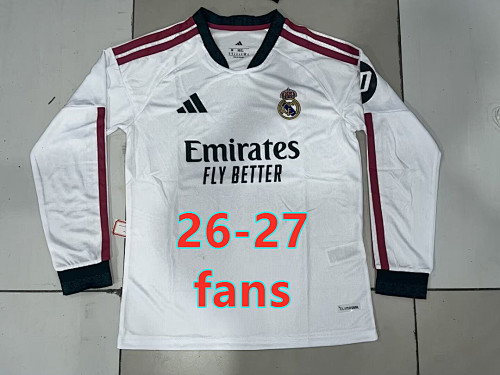 26-27 Real Madrid Home Fans Long Jersey S-4XL