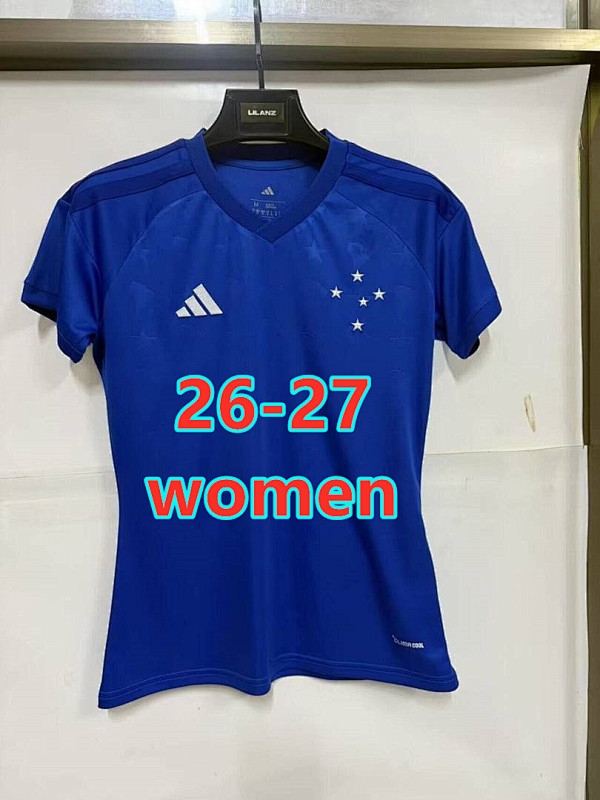 26-27 Cruzeiro Home Women Jersey S-2XL
