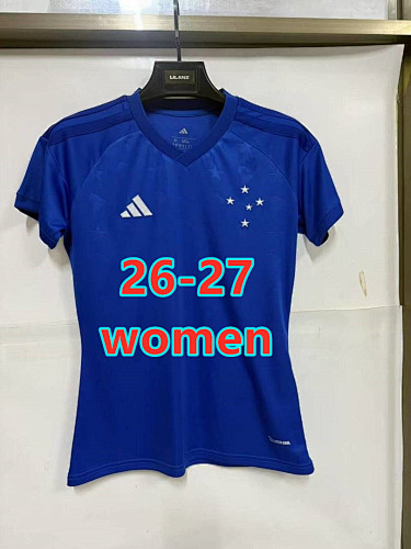 26-27 Cruzeiro Home Women Jersey S-2XL