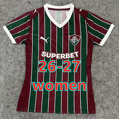 26-27 Fluminense Home Women Jersey S-2XL
