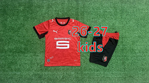 26-27 Rennais Home Kids Jersey+shorts Kit 16 -28