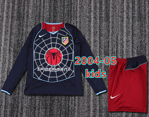 Atletico Madrid Away Kids Retro Long+shorts Kit 16 -28