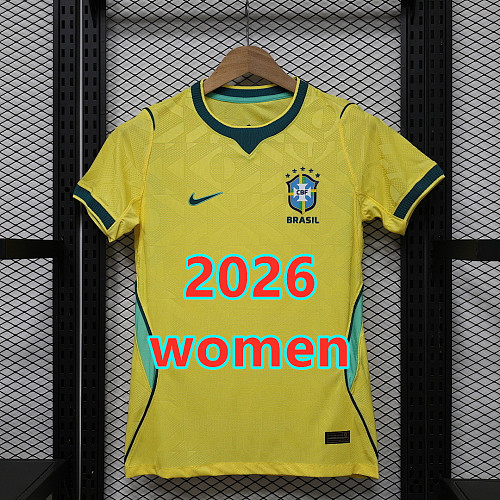 Brazil Home Player Version Women Jersey S-2XL