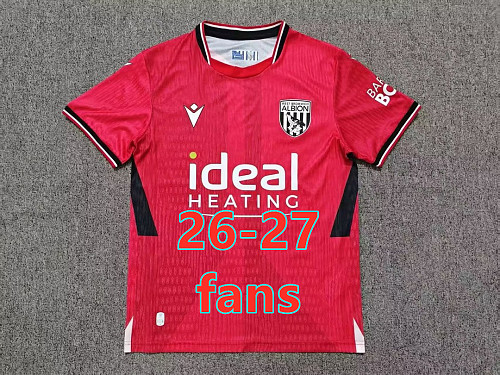 26-27 West Bromwich Away Fans Version Jersey S-4XL
