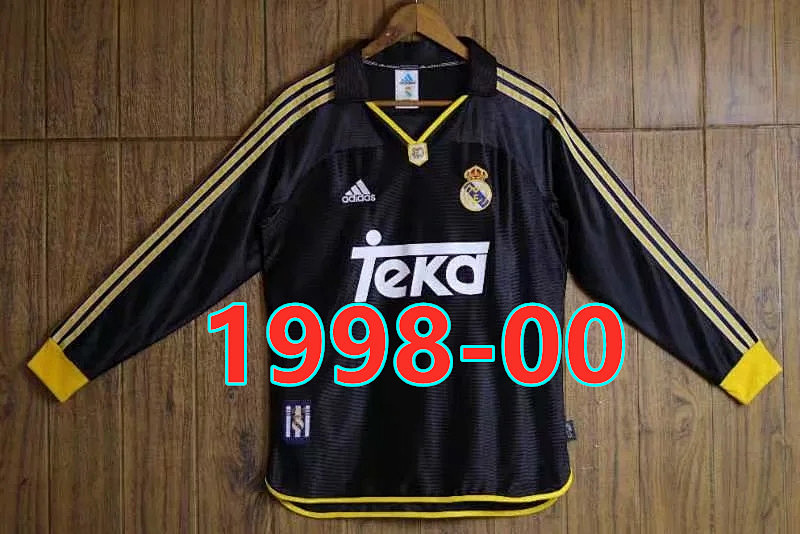 Real Madrid Retro Away Long Sleeve Jersey S-2XL