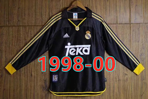 Real Madrid Retro Away Long Sleeve Jersey S-2XL