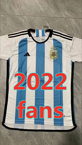 Argentina 3stars Fans Version Home Jersey S-4XL 3